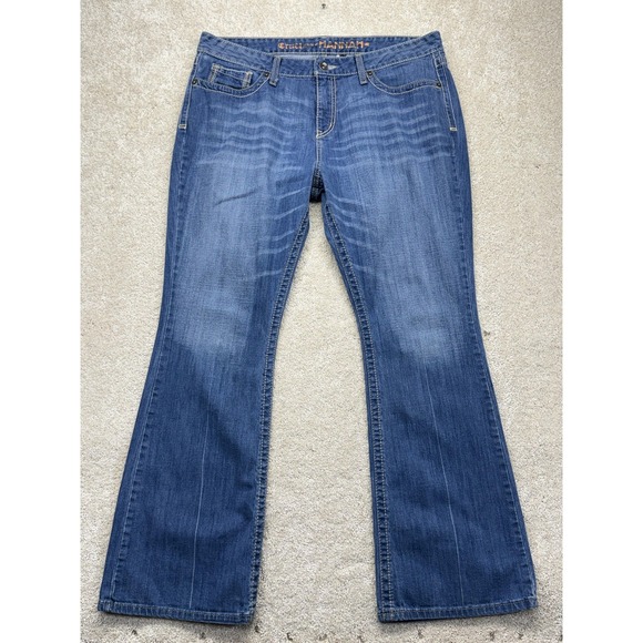 Cruel Denim Denim - Cruel Denim Hannah Jean Womens 33/15R Medium Blue Mid Rise Bootcut Stretch Denim